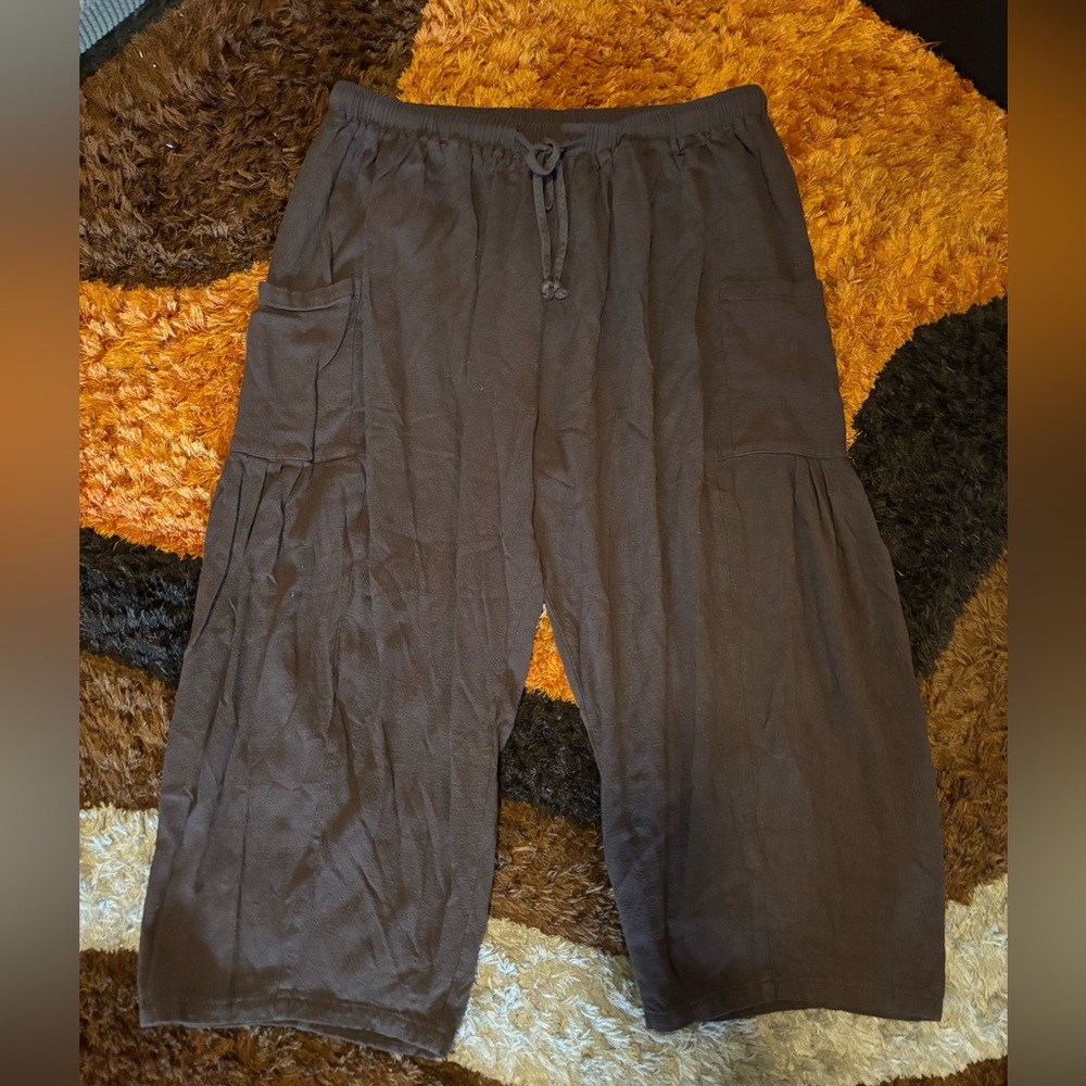 Tarse, Chocolate Brown, Linen Blend, BoHo, Pants